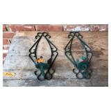 PAIR OF METAL WALL SCONCES