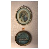 2 PC FRAMED VINTAGE ART