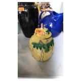 ANTQ. PORCELAIN LIDDED JAR