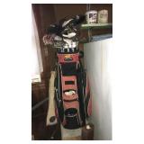 SUN MOUNTAIN GOLF BAG W/ASST. CLUBS