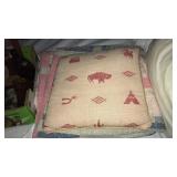 BUFFALO NEEDLEPOINT DECORATIVE PILLOW