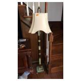 VINTAGE FLOOR LAMP W/ BRASS, MARBLE, JADITE