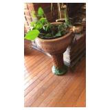 VINTAGE GLAZED JARDINIERE & PEDESTAL SET