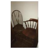 2 ANTIQUE DINING CHAIRS
