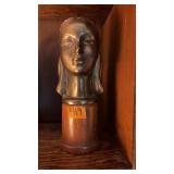 BRASS MOUNTED BUST