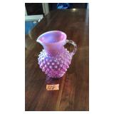 HOBNAIL OPAL TO CRANBERRY MINIATURE PITCHER