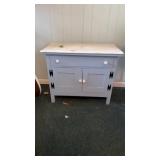 BLUE PAINTED SIDE CABINET