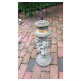 CONCRETE CHERUB BIRDBATH PEDESTAL