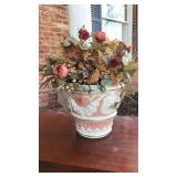 ITALIAN MADE JASPERWARE STYLE ORNATE PLANTER POT