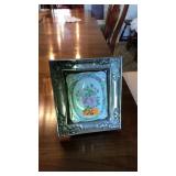ORNATE SILVER PLATE & PORCELAIN VASE