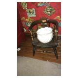 ANTIQUE CHILDERNS CHAMBER POT STOOL