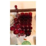 COLL OF RUBY RED GLASSWARE