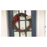 DECORATIVE DOOR WREATH AND WELCOME MAT