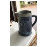 FLEMISH SALT GLAZE STONEWARE PITCHER, MADE IN KY