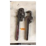 2 PIPE WRENCHES