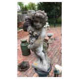 CONCRETE CHERUB GARDEN STATUE