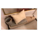 IRONING BOARD, WASTE BASKETS, ETC