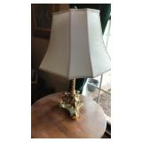 ORNATE BRASS DRAGON TABLE LAMP