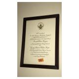 FRAMED INVITATION TO INAUGURATION OF PRES REAGAN