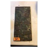 ANTIQUE METAL LETTER PRESS PRINTING PLATE