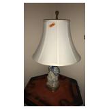 PORCELAIN VICTORIAN LADY FIGURAL TABLE LAMP