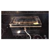 ANTIQUE METAL CASH BOX W/ KEY