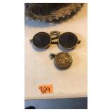 ANTIQUE SUN GLASSES & ELLICOTT CITY PIN