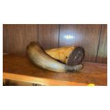 2 POWDER HORNS