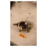 BRASS TURTLE ASH TRAY