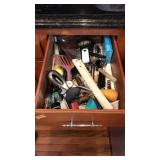 DRAWER OF ASST KITCHEN UTENSILS & ETC