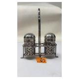 S&P SHAKER IN CADDY, MADE IN ENGLAND