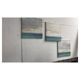 3 PANEL OCEAN SCENE