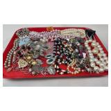 TRAY OF ASST COSTUME JEWELRY