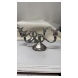 CROWN STERLING SILVER CANDLEABRAS (2)