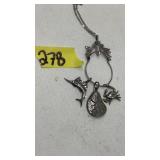 STERLING SEA CHARM NECKLACE