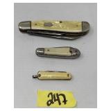 3 ASST POCKET KNIVES