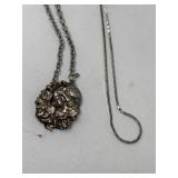 2 STERLING NECKLACES