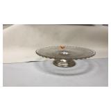CROWN STERLING WEIGHTED & CANDLEWICK GLASS DISH