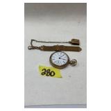 AMERICAN WALTHAM POCKET WATCH ON FOB