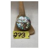 ALPACA MEXICAN & ABALONE PILL BOX