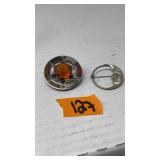 2 STERLING PINS