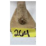 10K GOLD BROOCH W. PEARL