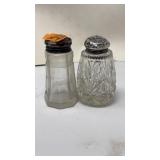 2 STERLING LIDDED GLASS S&P SHAKERS