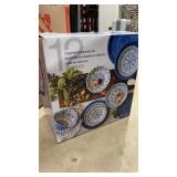 MELAMINE DINNERWARE BLUE SET