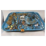 TRAY OF ASST COSTUME JEWELRY