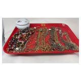 TRAY OF ASST COSTUME JEWELRY