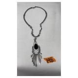 ONYX & SILVER NECKLACE