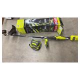 RYOBI 15' CORDLESS TRIMMER W/ BATTERY & CHARGER