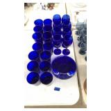 COBALT BLUE DISH SET