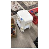 STACK OF ASST PLASTIC STOOLS